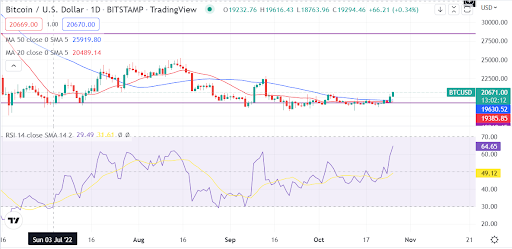 Bitcoin rallies to $20,000. Here is the next potential target